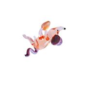 NVOQILIN Sculpture créative en verre coloré en forme de souris volant des œufs fabriquée à la main - Ornement animal miniature pour la maison, le bureau, la voiture