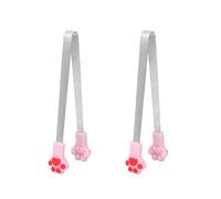 NVOQILIN STEEL Lot de 2 petites pinces en silicone en forme de pattes de chat Idéal pour les collations et les bonbons, les biscuits, les fruits