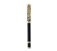 NVOQILIN Stylo à bille rechargeable en métal noir pour bureau femme homme sculpture motif