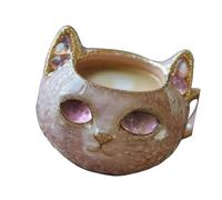 NVOQILIN Tasses en résine faites à la main en forme de tête de chat - Style unique - Art de collection pour les amateurs de chats - Décoration de cuisine robuste