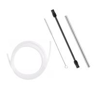 NVOQILIN Tuyau à lait de rechange en acier inoxydable pour machines à café entièrement automatiques avec tube en silicone et brosse