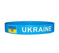 NVOQILIN Ukraine Country Bracelet de football élastique en silicone Bracelets Souvenirs Cadeau Bracelet en caoutchouc Souvenirs Fan Souvenirs, taille unique, Comme décrit