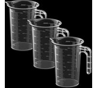 NVQVQ Lot de 3 mini verres doseurs transparents de 500 ml - Avec poignée - Verre doseur de précision - Résistant à la chaleur - Verre doseur de précision résistant à la chaleur