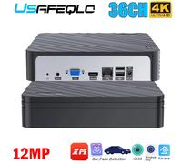NVR H.265 12MP avec prise en charge humaine faciale, application Xmeye Pro, surveillance Mobile 36/32CH 12MP 16/10CH 4K H.265 NVR HD 3840x2160, sortie