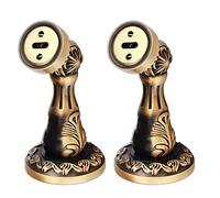 NVSFZGIYG Butée de Porte en cuivre Pur, butée sculptée Vintage, butées magnétiques, stigmate Mobile à 150 degrés, silencieuse magnétique puissante, Tampon derrière la pièce du ménage