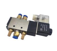 NVSFZGIYG Électrovanne électrique eumatique 4v210-08 06, 5 Voies, 2 Positions, contrôle de l'air et du gaz, vanne magnétique 12/24/220V, Bobine Volt, raccord Tuyau 4-12mm(4V210 08 PC6 Joint,AC220V)