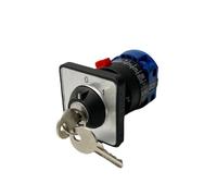 NVSFZGIYG Interrupteur à Came Rotatif 2 Positions, 1 Trou, avec e Verrouillage, Alimentation Universelle 220 V, Option démarrage par Coupure