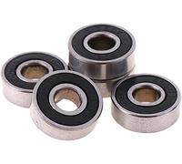 NVSFZGIYG Roulements 5 pièces 608 2RS roulement de Roue Patin à Roues alignées 8x22x7mm Planche roulettes Rouge scellé Arbre ABEC-9(Rojo)