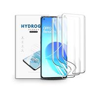 nvskvd Films de Protection d'écran pour Oppo Reno 6 Pro 5G (6.55"), 3 Pièces Film Hydrogel Transparent HD Souple en TPU Film de Protection d'écran Anti-traces de Doigts