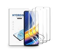 nvskvd Films de Protection d'écran pour Xiaomi Poco X3/X3 Pro, 3 Pièces Film Hydrogel Transparent HD Souple en TPU Film de Protection d'écran Anti-traces de Doigts