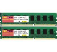 NVTEK Memorycity Barrette de mémoire RAM DDR3-1600 PC3-12800 Non-ECC UDIMM 16 Go (2 x 8 Go)