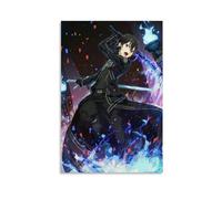 NVTTYIA Poster d'anime - Impression murale - Personnage combattant l'épée - Scène d'action colorée - Décoration d'intérieur - Illustrations uniques inspirées du jeu - Illustrations vibrantes - Cadeau