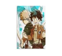 NVTTYIA Poster d'anime My Hero Academia Personnages Deku et Bakugo - Décoration murale pour les fans - Décoration d'intérieur unique de style manga - Cadeau de collection - 30,5 x 45,7 cm - Sans cadre