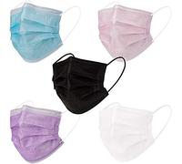 nvtuuer 50PC Visage_Masque pour Adulte Femmes et Hommes Jetables 3 Couches Imprimé en Dentelle Papillon Respirant Activités Extérieures Protection Face Bandana (A01, 50 Unité)