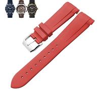 NVVVNX Bracelet de montre en caoutchouc naturel, 20 mm, 22 mm, spécial Tudor Pelagos 1958, 39 mm, 41 mm, Pin Pelagos / bracelet en silicone avec boucle déployante, Broche rouge, 20mm