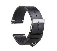 NVVVNX Pour Rox Classic Watch Band Italien Vintage Huile With Watch Band de 20 mm 22 mm Bracelet à version rapide STRAP DE CUIR VOLIQUE(Black,22mm)