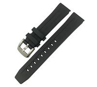 NVVVNX Pour Tissot 1853 SEASTAR T120 T114 Watchband caoutchoux sport plongée noire bleu mouche douce de montre en silicone en caoutchouc 19mm 20mm(Black pin clasp,20mm)