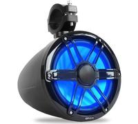 NVX MVTSP8B Enceintes tour marine 2 voies 375 W Peak (125 W RMS) 20,3 cm V-Series avec éclairage LED et pinces pivotantes Noir sport Vendu à l'unité