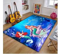 NVY-8624 Tapis de jeu Disney la petite sirène pour enfants, antidérapant, pour chambre à coucher, salon, cuisine, décor de