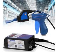 NVYAZJ Pistolet À Air Ionisant Antistatique Portatif, Pistolet De Dépoussiérage Statique 6 KV, Buse Amovible, Vitesse d'air Élevée, Affichage Numérique pour La Réparation Électronique Industrielle