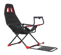 NVYAZJ Simulateur de cockpit pliable, support de simulateur de volant de course avec support de volant réglable, siège, dossier, poids maximum 190 kg/419 lb, compatible avec volants et pédales