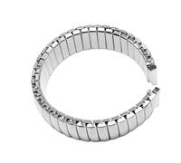 NVYRFS Bracelet de montre élastique en acier inoxydable, extensible et extensible, accessoire de rechange for montres, for hommes et femmes(Silver,18mm)