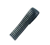 NVYRFS Bracelet de montre élastique en métal, 20mm 22mm, extensible, en acier inoxydable, poli et mat(Black-2,22mm)