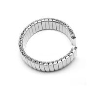 NVYRFS Bracelet de montre élastique extensible en acier inoxydable de 12 mm, 14 mm, 16 mm, 18 mm, 20 mm, 22 mm, bracelet de montre universel en métal argenté et doré(Silver,16mm)