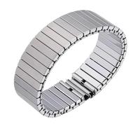 NVYRFS Bracelet de montre élastique extensible en acier inoxydable, extension métallique, accessoires de montre for hommes et femmes(Silver-22mm,XS-122mm)