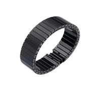 NVYRFS Bracelet de montre élastique extensible en acier inoxydable, extension métallique, accessoires de montre for hommes et femmes(Black-18mm,S-136mm)