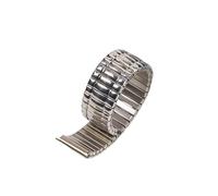 NVYRFS Bracelet de montre en acier inoxydable doré et argenté, bracelet extensible, accessoires de montre, 10, 12, 14, 16, 18, 20 mm(Silver,20mm)
