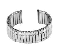 NVYRFS Bracelet de montre en acier inoxydable, extensible, de remplacement, élastique, accessoires for hommes et femmes(18mm,Silver)