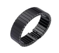 NVYRFS Bracelet de montre extensible en acier avec sangle élastique(Black-S,18mm)