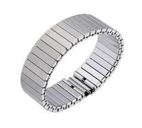 NVYRFS Bracelet de montre extensible en acier avec sangle élastique(Silver-S,18mm)