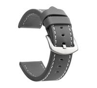 NVYRFS Bracelet de montre tendance, style sport vintage, en cuir, boucle en acier inoxydable, accessoires disponibles en 18 mm, 20 mm, 22 mm et 24 mm.(Gray-3,18mm)