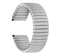 NVYRFS Bracelet de montre universel en acier inoxydable for homme, élastique, en métal, accessoire de rechange(Silver,18mm)