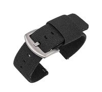 NVYRFS Bracelet de rechange élastique en nylon tissé à dégagement rapide for montre de sport for homme, 18 mm, 20 mm, 22 mm, 24 mm(Black-Silver,24mm)