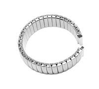 NVYRFS Bracelet élastique en acier inoxydable, 12mm 14mm 16mm 18mm 20mm 22mm, bracelet de montre en métal extensible, accessoires for hommes et femmes(Silver,16mm)