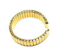 NVYRFS Bracelet élastique en acier inoxydable, 12mm 14mm 16mm 18mm 20mm 22mm, bracelet de montre en métal extensible, accessoires for hommes et femmes(Gold,22mm)
