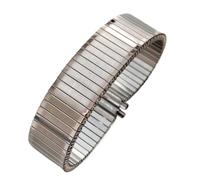 NVYRFS Bracelet élastique en acier inoxydable, 16/17/18/19/20/21/22mm, extensible, en métal, bracelet de montre, accessoires for hommes et femmes(Silver,22mm)