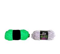 Nvzi 1 rouleau, 50 g, fil chenille phosphorescent pour crochet, couture, loisirs créatifs, tricot, couture, crochet, fournitures de crochet, 76,5 m par rouleau, violet