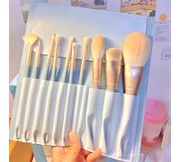 Nvzi A15 Lot de 10 pinceaux de maquillage de voyage pour fond de teint, fard à joues, fard à paupières (bleu)