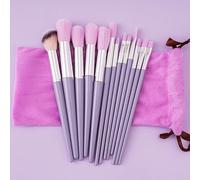 Nvzi A18 Lot de 13 pinceaux de maquillage de voyage avec sac de rangement Violet