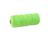 Nvzi Cordon en coton naturel coloré pour macramé - 3 mm x 100 m - Fournitures pour macramé, loisirs créatifs, suspension murale, vert pomme