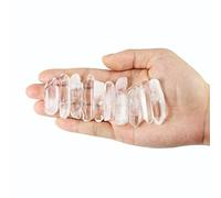 Nvzi Cristal de Quartz Clair Pierre Naturelle Lot de 10 Pièces Brutes pour Lithothérapie, Pierre Précieuse Enfant, Protection Énergétique, Pierre Naturelle, Cristal de Roche, Minéraux et Chakras