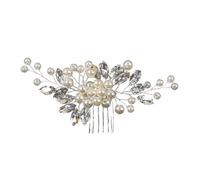 Nvzi Épingles à cheveux en forme de fleur de mariage, perles de cristal, peignes à cheveux dorés, accessoires de cheveux de mariage, bijoux avec strass pour mariée, demoiselles d'honneur, femmes et