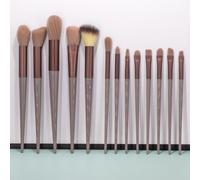 Nvzi Lot de 12 pinceaux de maquillage professionnels pour fard à paupières, avec poils doux, pinceau estompeur pour fond de teint, fard à paupières, sourcils, ligne des yeux avec sac de rangement