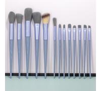 Nvzi Lot de 12 pinceaux de maquillage professionnels pour fard à paupières, fard à paupières, poils doux, pinceau estompeur pour fond de teint, fard à paupières, sourcils, ligne des yeux avec sac de