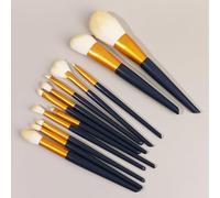 Nvzi Lot de 12 pinceaux de maquillage synthétiques de qualité supérieure pour fond de teint, poudre, anti-cernes, fard à paupières, blush, bleu Nvay