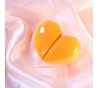 Nvzi Lot de 2 éponges de beauté pour maquillage liquide et crème, couverture à construire, éponge de fond de teint pour base naturelle, mousse sans latex avec boîte de rangement, orange A26